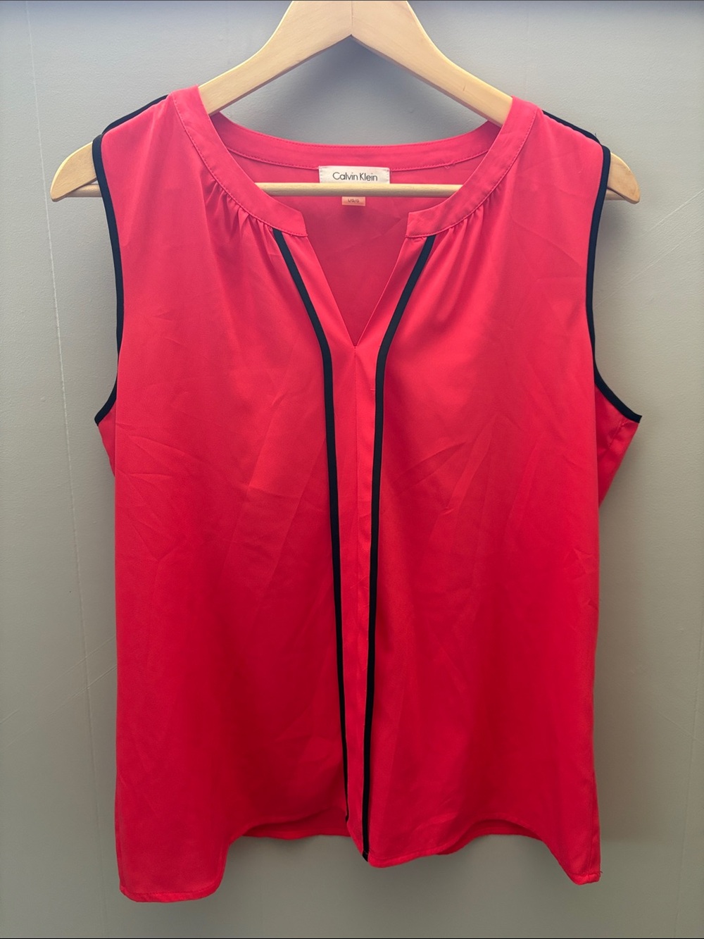 Calvin Klein Women’s Large Tank Top Spring Summer Corral and Black